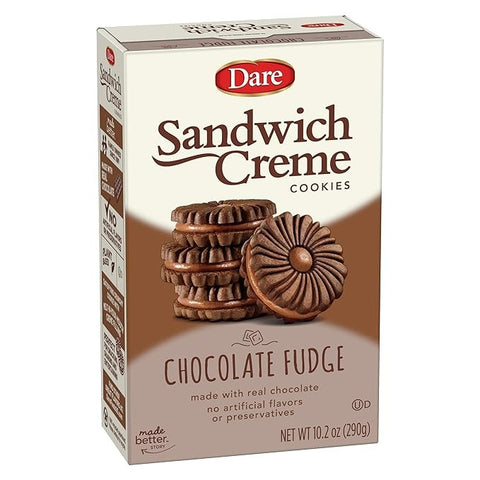 Dare Sandwich Creme Cookies Chocolate Fudge - 10.2 oz | Pantryway