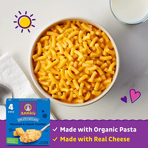 Annie's Homegrown Macaroni and Cheese Classic Mild Cheddar - 4 ct