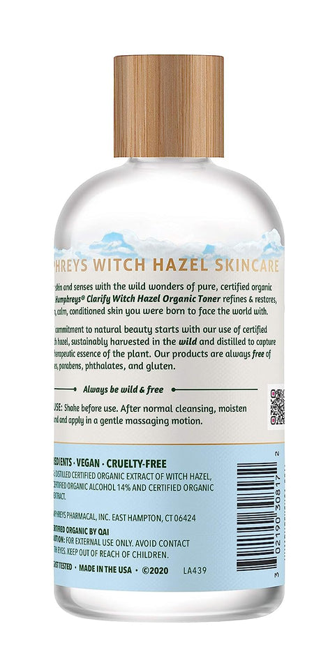 Humphreys Witch Hazel Organic Toner - 8 oz