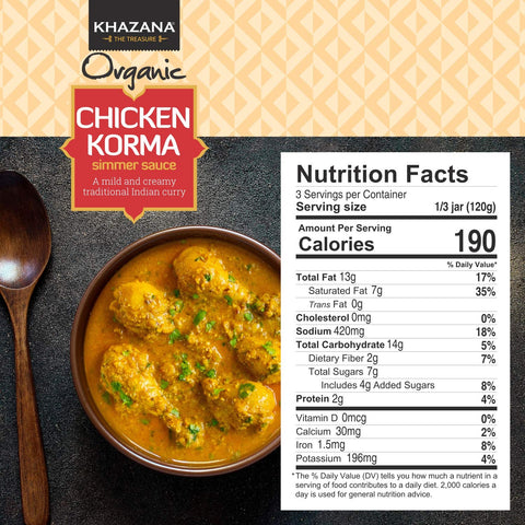 Khazana Chicken Korma Simmer Sauce -12.7 oz