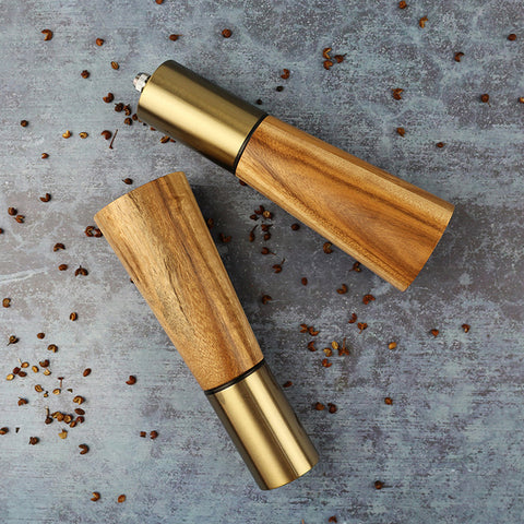 Wood Coarse Salt And Pepper Grinder Set