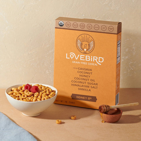 Lovebird Cereal Grain Free Honey O's - 7 oz