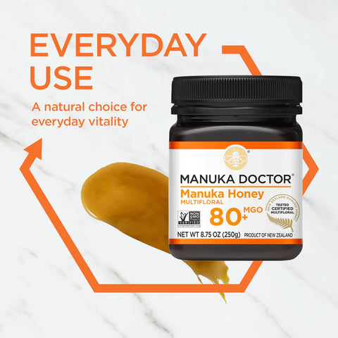 Manuka Doctor Manuka Honey Multifloral 80 Plus MGO - 8.75 oz