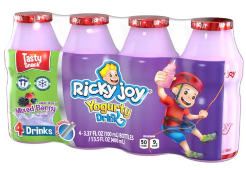 Ricky Joy Yogurty Drink Mixed Berry- 4 ct/13.5 oz | Rickyjoy | Ricky Joy | Ricky Joy Yogurt | Pantryway