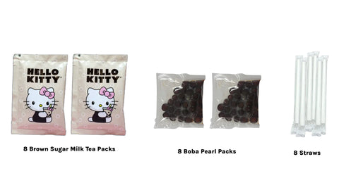 A-Sha Hello Kitty Boba Kit Brown Sugar Milk Tea - 15.52 oz