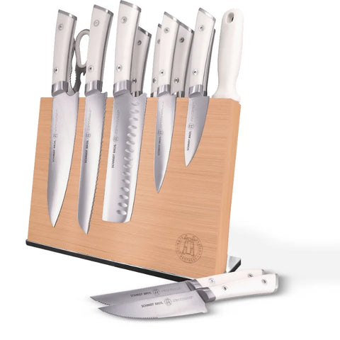 Schmidt Brothers Cutlery Professional Series Forged Premium German Stainless Steel Knife Block Set Steel 14 pcs