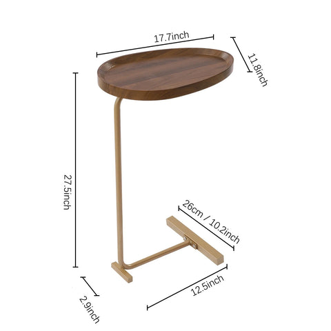 Minimalistic Nordic Style C Shaped Side Table