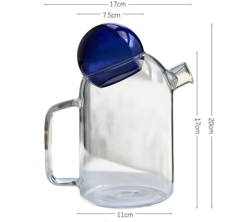 Heat-Resistant Glass Pitcher With Ball Lid