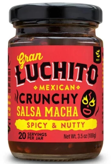 Gran Luchito Salsa Macha Mexican Spicy And Nutty - 3.5 oz | gran luchito salsa macha | luchito salsa | gran luchito salsa | luchito chipotle salsa | luchito sauce | Gran Luchito | Pantryway