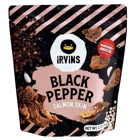 Irvins Salted Egg Chips Black Pepper Salmon Skin - 3.7 oz | Irvins | PPantryway