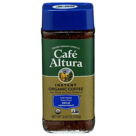Cafe Altura Instant Organic Coffee Decaf - 3.53 oz | Pantryway