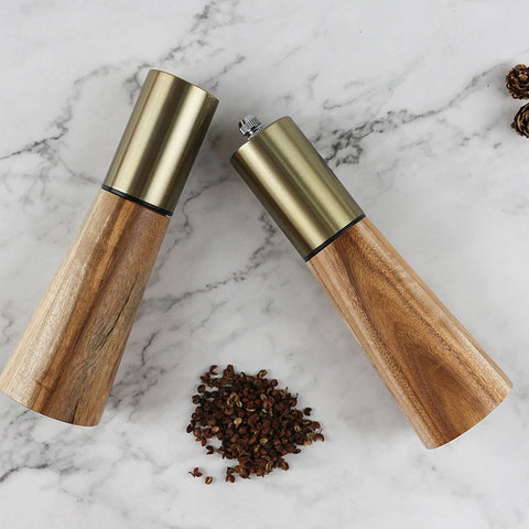 Wood Coarse Salt And Pepper Grinder Set