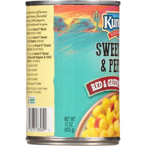 Kuner's Southwest Sweet Corn, Red And Green Peppers - 15 oz