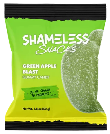 Shameless Snacks Green Apple Blast Gummy Candy - 1.8 oz | Pantryway