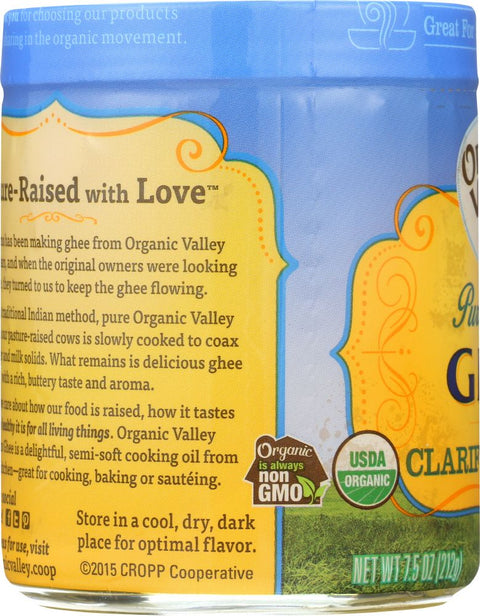 Organic Valley Purity Farms Ghee Clarified Butter - 7.5 oz.