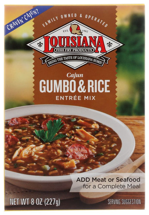 Louisiana Fish Fry Cajun Gumbo And Rice Entrée Mix - 8 oz