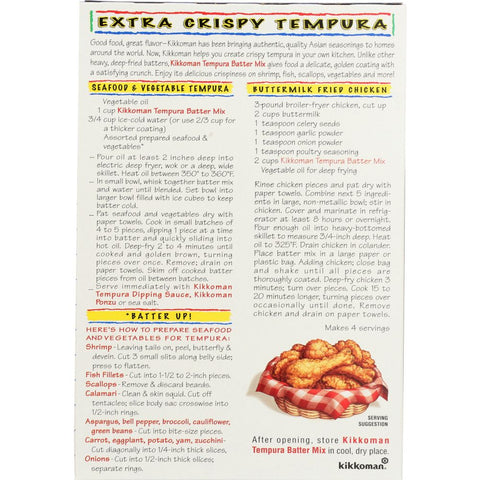Kikkoman Tempura Batter Mix Extra Crispy - 10 oz
