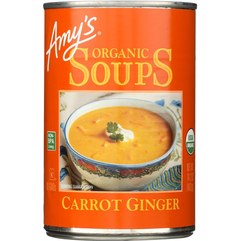 Amys Organic Soups Carrot Ginger - 14.2 oz | Amys Carrot Ginger Soup | Pantryway