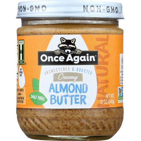 Once Again Almond Butter Natural Creamy Unsweetened & Roasted - 12 oz