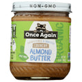 Once Again Almond Butter Organic Crunchy Unsweetened & Roasted - 12 oz | Peanut Butter Once Again | Once Again Almond Butter | Almond Butter Once Again | Pantryway