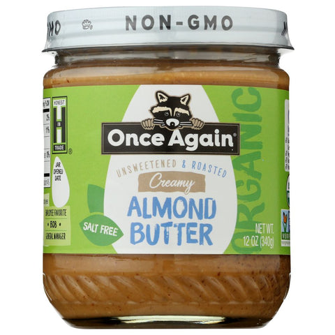 Once Again Almond Butter Organic Creamy Unsweetened & Roasted - 12 oz