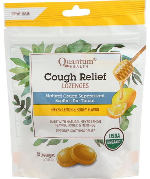 Quantum Cough Relief Lozenges Lemon and Honey - 18 ct | Pantryway