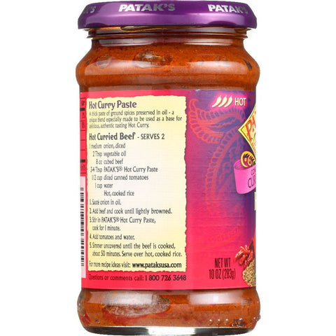 Patak's Concentrated Curry Paste Hot - 10 oz