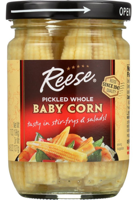 Reese Pickled Whole Baby Corn - 7 oz | Pantryway