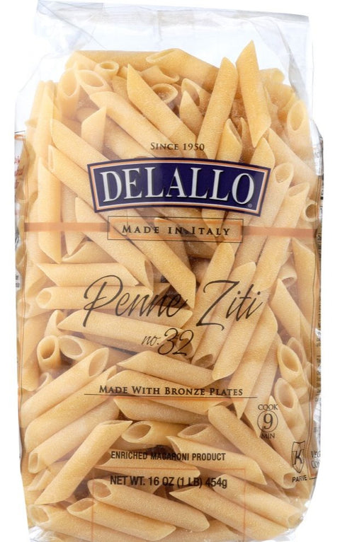 Delallo Penne Ziti Bag Pasta - 16 oz | Pantryway