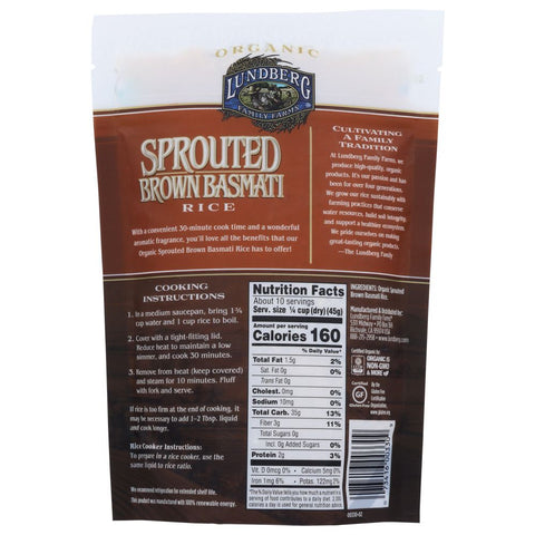 Lundberg Sprouted Brown Basmati Rice - 16 oz