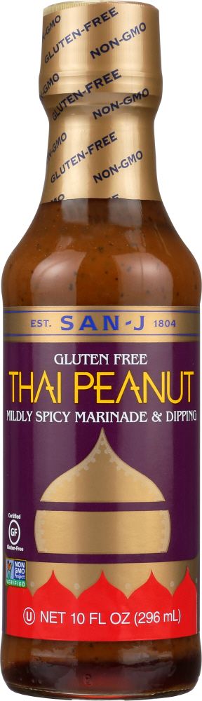 San-J Thai Peanut Mildly Spicy Marinade & Dipping Sauce - 10 Oz