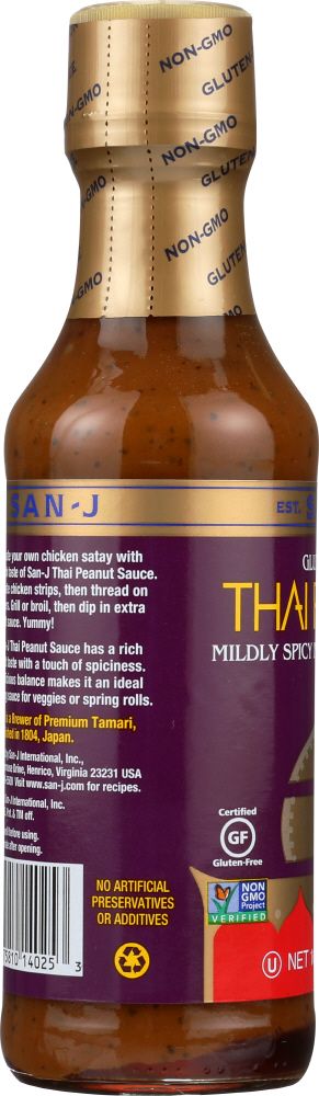 San-J Thai Peanut Mildly Spicy Marinade & Dipping Sauce - 10 Oz