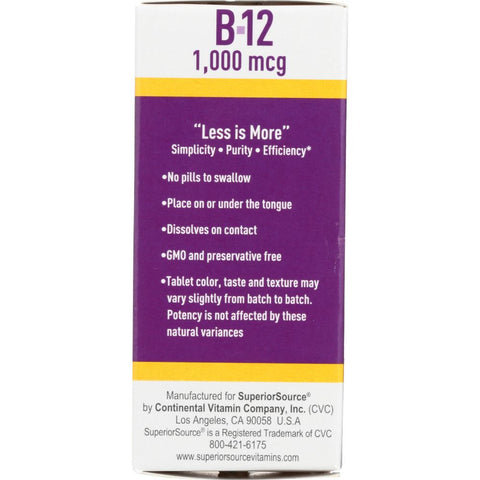 Superior Source Vitamin B12 1000 mcg - 60 ct