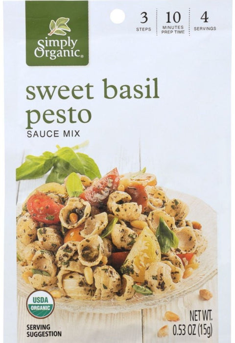 Simply Organic Sweet Basil Pesto Sauce Mix- 0.53 Oz | Pantryway