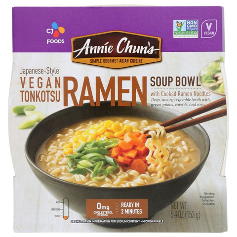 Annie Chun's Vegan Tonkotsu Ramen - 5.4 oz | annie chuns ramen | chun ramen | annie chun's ramen bowl | annie chun's vegan ramen | annie chun's ramen soup bowl | annie's ramen