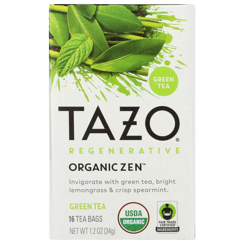 Tazo Organic Zen Regenerative Green Tea - 16 Bg | tazo organic zen | tazo organic green tea | tazo regenerative organic zen | tazo organic zen green tea | tazo organic zen tea | Pantryway