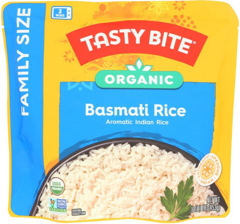 Tasty Bite Organic Basmati Rice Family Size - 16 oz | tasty bite basmati rice | tasty bite organic | tasty bite organic basmati rice | tasty bite organic rice | basmati rice tasty bite | 