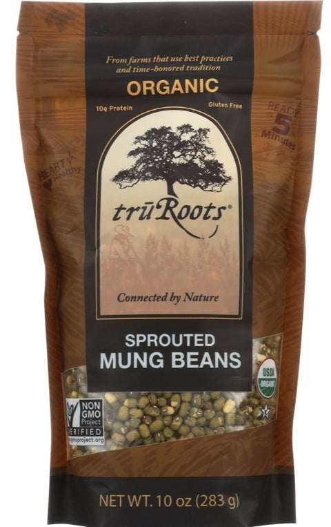 TruRoots Organic Sprouted Mung Beans - 10 oz | Pantryway