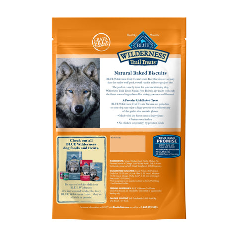 Blue Buffalo Wilderness Trail Treats Dog Treat Turkey Biscuits - 10 oz