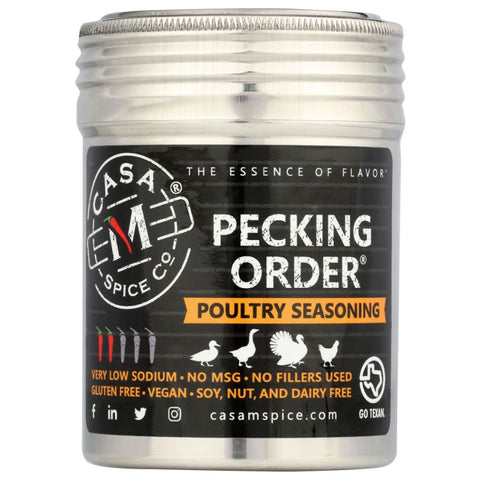 Casa M Spice Pecking Order Poultry Seasoning Shaker - 4.5 oz | Casa M Spice | Pantryway