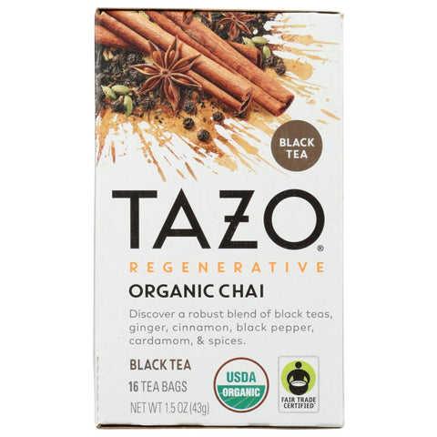 Tazo Regenerative Tea Organic Chai - 16 Bg | Tazo Regenerative Tea Organic Chai - 16 Bg | tazo regenerative tea | tazo regenerative | tazo regenerative chai | Tazo Tea | Pantryway