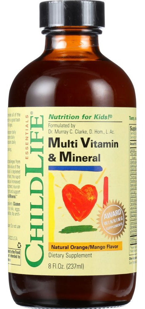 Childlife Essentials Multi Vitamin and Mineral Natural Orange Mango Flavor - 8 oz | Pantryway