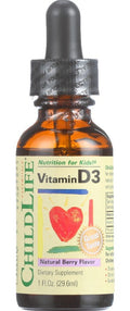 Childlife Essentials Vitamin D3 Natural Berry Flavor - 1 oz | Pantryway