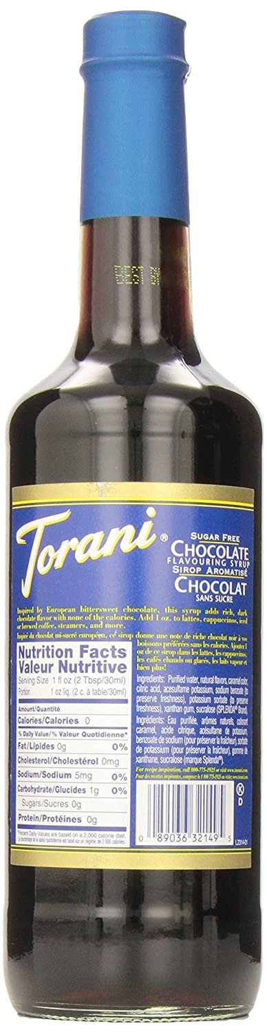 Torani Sugar Free Chocolate Syrup - 25.4 oz