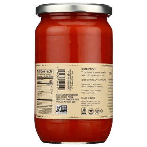 Lucini Italia Pasta Tomato Sauce Organic Sensitive - 24 oz