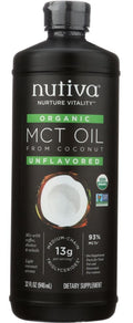 Nutivia Organic MCT Oil Unflavored - 32 oz | Pantryway
