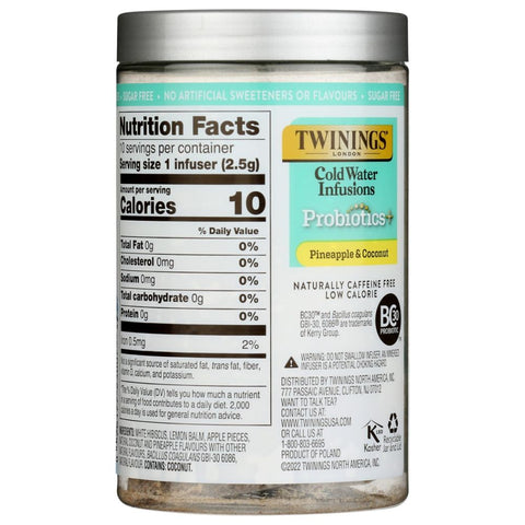 Twining Tea Cold Water Infusions Probiotic - 10 Bgs