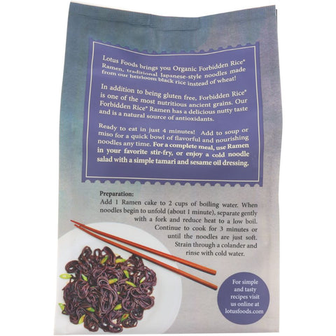 Lotus Foods Organic Forbidden Rice Ramen - 4 pk