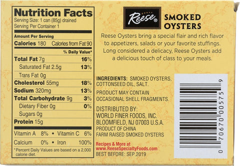 Reese Smoked Oysters Petite - 3.7 oz.