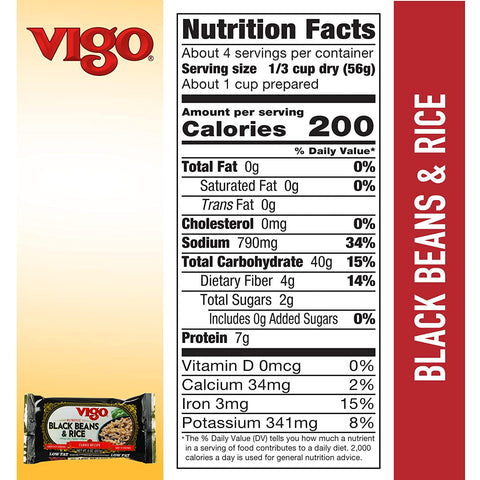 Vigo Authentic Black Beans And Rice - 8 oz